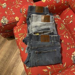 3 pairs of Men’s Lee jeans